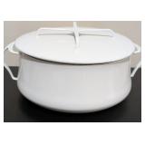 LL - Dansk White Enamel Pot with Lid