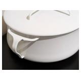 LL - Dansk White Enamel Pot with Lid