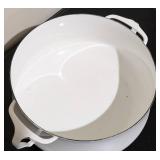LL - Dansk White Enamel Pot with Lid