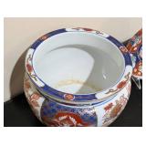 LL - Andrea by Sadek Gold Imari Planter & Dish - Hand Painted - Made in Japan