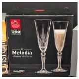 LL - RCR Melodia Glass Goblets Set - 6 Goblets, 16 cl (5.41 oz) - Made in Italy