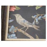 LL - Blue Bird Flower - Framed Floral Print