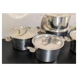 LL - Set of Six Cordon Bleu French Tinned Charlotte Cake Pans/Souffle Pans