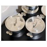 LL - Set of Six Cordon Bleu French Tinned Charlotte Cake Pans/Souffle Pans