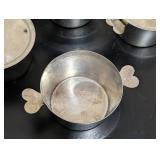 LL - Set of Six Cordon Bleu French Tinned Charlotte Cake Pans/Souffle Pans