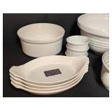 LL - French Chef Gourmet Cookware White Bakeware Assortment - Ovenproof