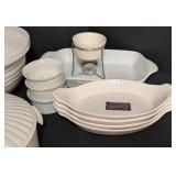 LL - French Chef Gourmet Cookware White Bakeware Assortment - Ovenproof