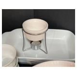 LL - French Chef Gourmet Cookware White Bakeware Assortment - Ovenproof