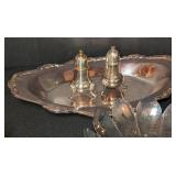 LL - Vintage Silver Plate Tea Set with Tray - Teapot