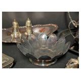 LL - Vintage Silver Plate Tea Set with Tray - Teapot