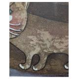 LL - Margarita Galetar Marcel Cat Etching - Framed