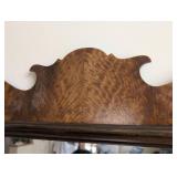 Vintage Wood Wall Mirror- Ornate Crest