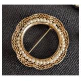 LL - Blue Hobe Vintage Rhinestone Jewelry Set - Necklace, Bracelets, Earrings & Brooch