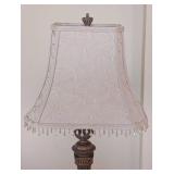 ML - Decorative Floor Lamp, Fabric Shade with Crystal Fringe