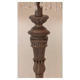 ML - Decorative Floor Lamp, Fabric Shade with Crystal Fringe