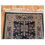 ML - Brassfield Navy Runner Rug - Oriental Border