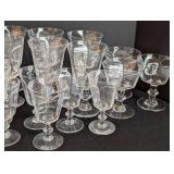 ML - Vintage Stemware - Clear Glass - 3 Sizes: Tall, Medium, Small