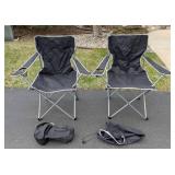 G - Pair of Outdoor Folding Chairs with Carrying Cases