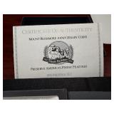 1991 Mount Rushmore Silver Prestige Mint Set in Original U.S. Mint Package with COA - Greysheet Wholesale Value is $99.21