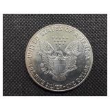 First Year of Issue 1986 Beautiful Uncirculated 1 Oz. Silver American Eagle  Greysheet Wholesale Value is $126.40