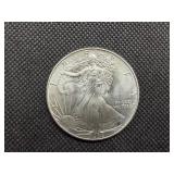 First Year of Issue 1986 Beautiful Uncirculated 1 Oz. Silver American Eagle  Greysheet Wholesale Value is $126.40