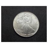 First Year of Issue 1986 Beautiful Uncirculated 1 Oz. Silver American Eagle  Greysheet Wholesale Value is $126.40