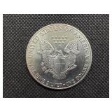 First Year of Issue 1986 Beautiful Uncirculated 1 Oz. Silver American Eagle  Greysheet Wholesale Value is $126.40