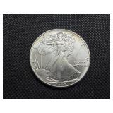 First Year of Issue 1986 Beautiful Uncirculated 1 Oz. Silver American Eagle  Greysheet Wholesale Value is $126.40