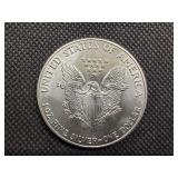 First Year of Issue 1986 Beautiful Uncirculated 1 Oz. Silver American Eagle  Greysheet Wholesale Value is $126.40