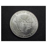 First Year of Issue 1986 Beautiful Uncirculated 1 Oz. Silver American Eagle  Greysheet Wholesale Value is $126.40