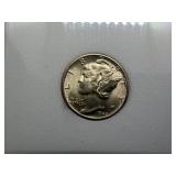 1945-D Silver Mercury Dime RNG MS64 Full Bands - Greysheet Wholesale Value for An MS64 FSB is $120