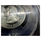 1999-S Silver Delaware Washington Quarter PCGS PR69DCAM - PCGS Price Guide Value for a PR69DCAM is $25