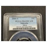 2006-S Silver Nebraska Washington Quarter PCGS PR69DCAM - PCGS Price Guide Value for a PR69DCAM is $25