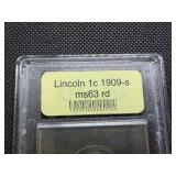 1909-S Lincoln Cent USCG MS63 RD - Greysheet Wholesale Value for an MS63 RB is $345