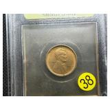 1909-S Lincoln Cent USCG MS63 RD - Greysheet Wholesale Value for an MS63 RB is $345