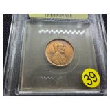 1910-S Lincoln Cent USCG MS64+ RD - Greysheet Wholesale Value for an MS64 RB is $150