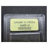 1912-S Lincoln Cent USCG MS65  RD- Greysheet Wholesale Value for an MS65 RB is $900!!