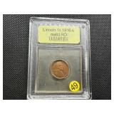 1916-S Lincoln Cent USCG MS63  RD- Greysheet Wholesale Value for an MS63 RB is $160