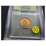 1920-P Lincoln Cent USCG MS66  RD- Greysheet Wholesale Value for an MS66 RD is $525