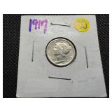 1917 High Grade Silver Mercury Dime