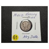 Key Date 1921-D Silver Mercury Dime