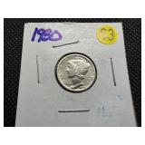 1930 High Grade Silver Mercury Dime