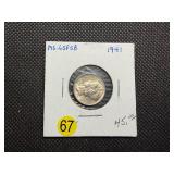 1941 Silver Mercury Dime Marked MS65 FSB When Purchased - Greysheet Wholesale Value for An MS65 FSB is $34