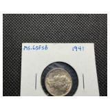 1941 Silver Mercury Dime Marked MS65 FSB When Purchased - Greysheet Wholesale Value for An MS65 FSB is $34