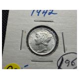 1942 Silver Mercury Dime Marked BU When Purchased