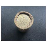 Unopened 20 coin roll of Morgan silver dollars with a high grade 1893 at one end and a high grade CC at the other end