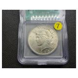1925 Silver Peace Dollar - ICG MS64 - Greysheet Wholesale Value for an MS64 is $101