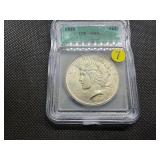 1925 Silver Peace Dollar - ICG MS64 - Greysheet Wholesale Value for an MS64 is $101