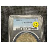 Better Date 1935-S Silver Peace Dollar - PCGS MS62 - PCGS Price Guide Value for an MS62 is $475