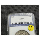 1939 Walking Liberty Silver Half Dollar  PCGC MS66 - Greysheet Wholesale Value for an MS66 is $250